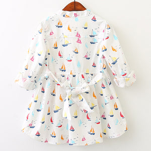 Long Sleeve Princess Girls Dress For Summer