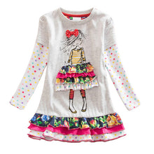 Load image into Gallery viewer, Long Sleeve Baby Girl Dress with Beautiful Decorations