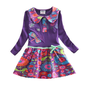 Long Sleeve Baby Girl Dress with Beautiful Decorations