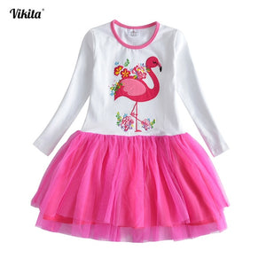 Long Sleeve Baby Girl Dress with Beautiful Decorations