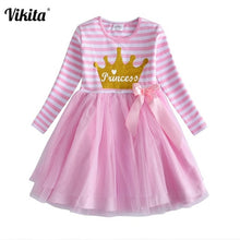 Load image into Gallery viewer, Long Sleeve Baby Girl Dress with Beautiful Decorations