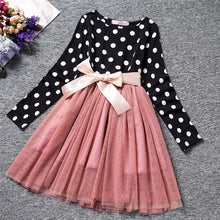 Load image into Gallery viewer, Dot Long Sleeve Dress For Baby Girls Teenager for School Daily Wear