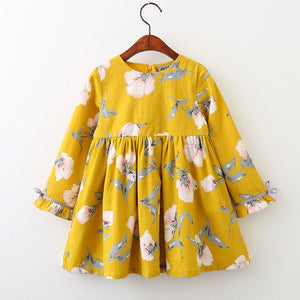 Long Sleeve Princess Girls Dress For Summer