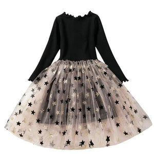 Dot Long Sleeve Dress For Baby Girls Teenager for School Daily Wear