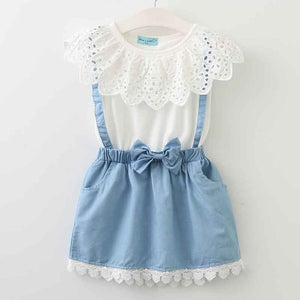 New Baby Girls Sleeveless Sling Floral Chiffon Suits And Straw Hat