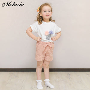 Melario Two-piece Sleeveless Girls Clothes Suit Skirt